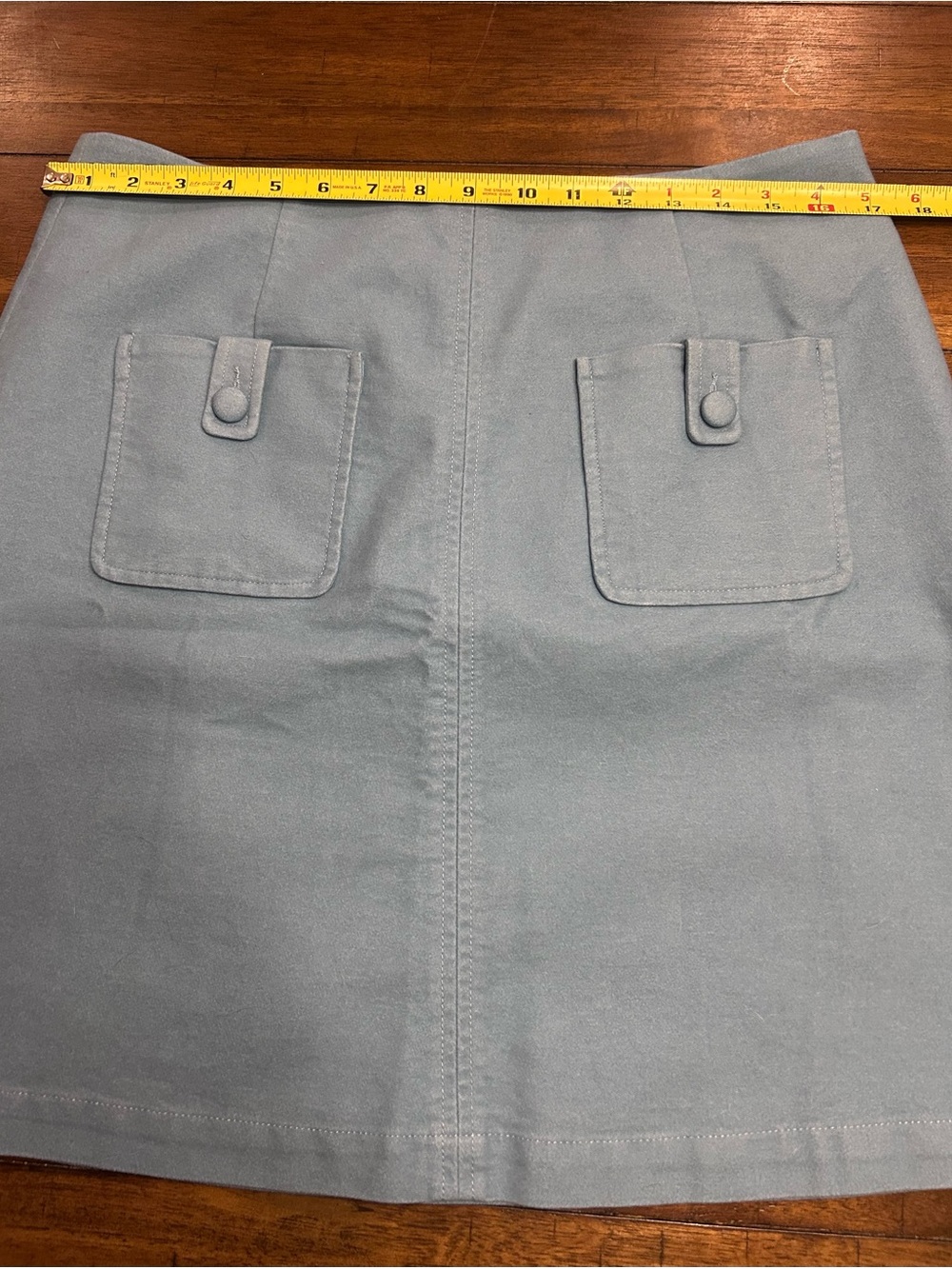 Boden Mini Skirt Size 10 A-Line Light Blue Cotton Blend - Picture 3 of 7